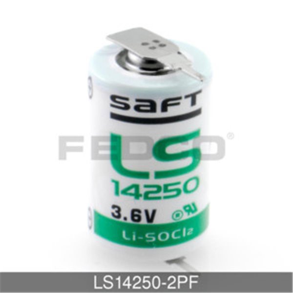 Fedco Batteries Compatible with Saft 1-2 AA Lithium Cell With PC Pins - 3.6V 1100mAh FE124581